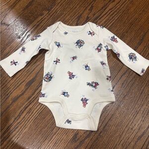 Ralph Lauren Cream Bodysuit with Playful Prints